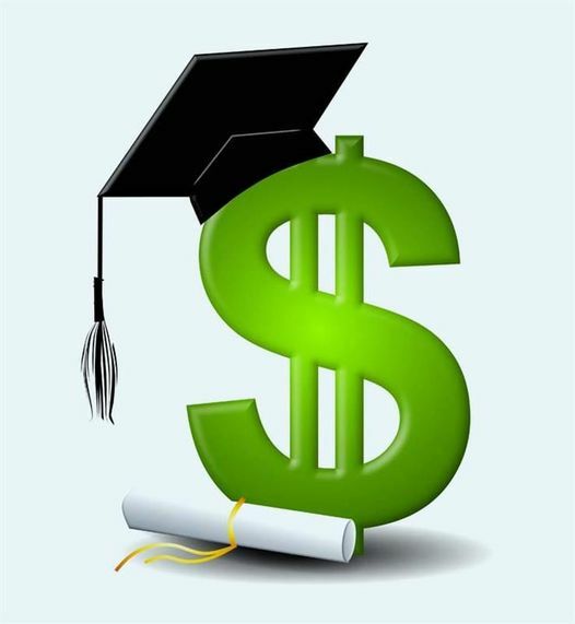 Dollar sign with graduate cap