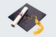 Mortarboard and diploma